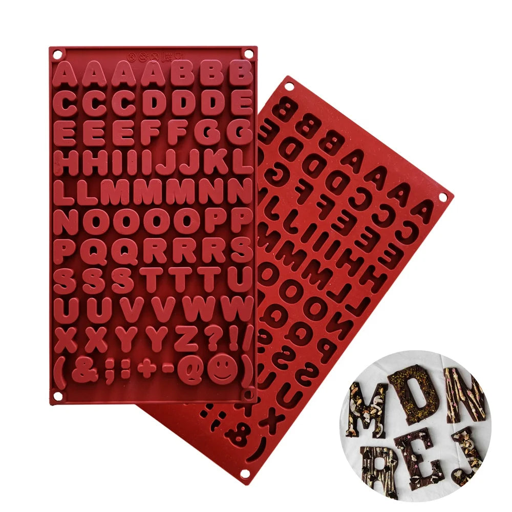 Alphabet Letter Silicone Mold for Fondant Candy Cake Decoration Cookies & DIY Desserts