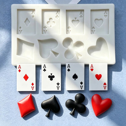 Poker Playing Card Silicone Mould Chocolate Candy Fondant Cake Decoration