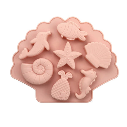 7 Cavity Ocean Animal Chocolate Candy & Entremet Mould