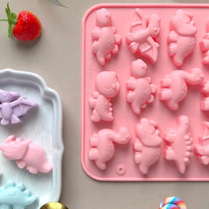 3D Dinosaur Silicone Mold Cute Dinosaur Chocolate Candy Jelly Soap Candle