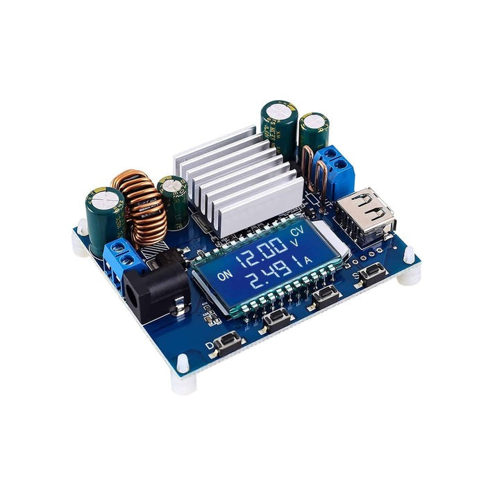 DC Buck Boost Power Supply Module DC 5V-30V to DC 0.6V-30V 35W 4A CVCC Adjustable Automatic Step UP Down Voltage Converter LCD Display - RS2809
