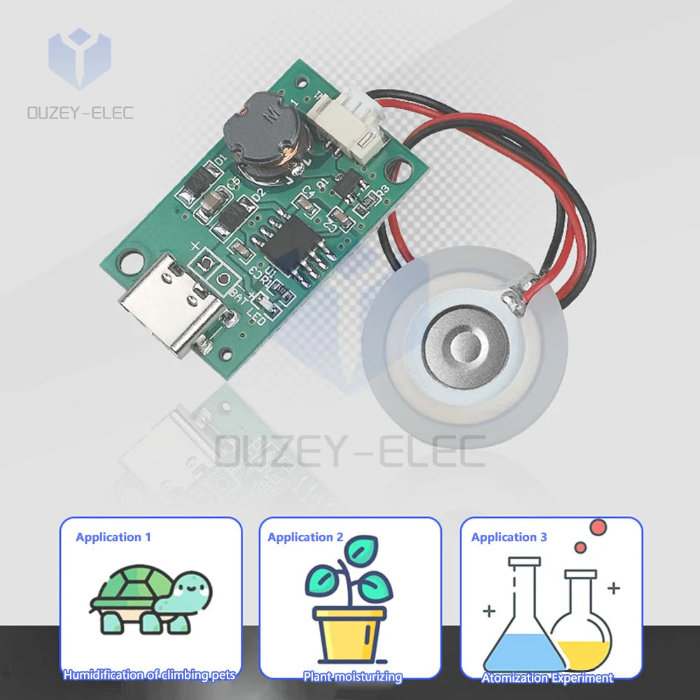 Module TYPE C USB Humidifier Atomization Plate Circuit Board Atomization Module with Timing Switch for Home for Family MIST MAKER FOGGER MODULE