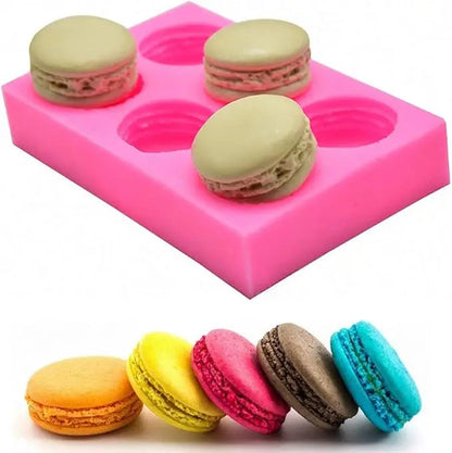 6 Cavity Macaron Silicone Mold for Mousse Cakes Desserts Chocolate and Baking