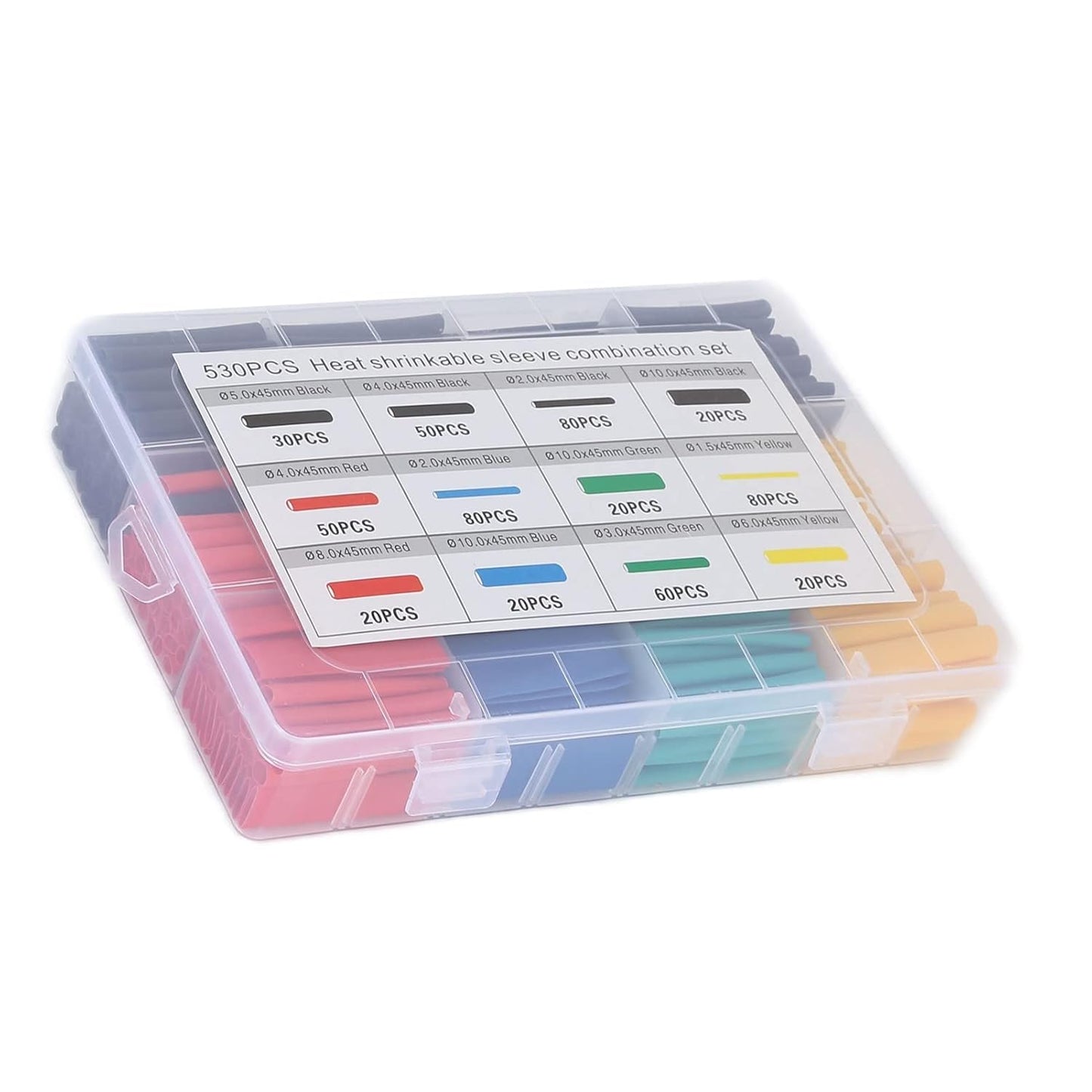 Heat Shrink Tubing Kit, Electric Insulation Tube Kit with Box Long Lasting Electrical for Wires