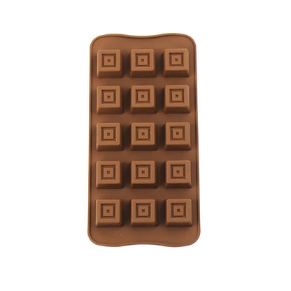 15 Cavity Square Chocolate Silicone Mold for Candy Chocolate Mousse Cake Decoration & Dessert Making