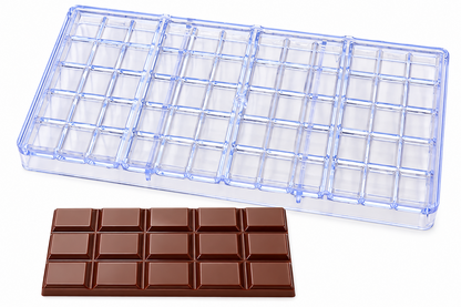 4 Cavity Bar Grid Chocolate Mould Transparent Plastic Bar Tray for DIY Candy Cookies