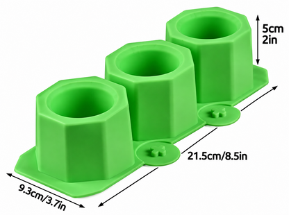 3 Cavity Hexagonal Silicone Mould for Candle Making Mini Planters Resin Art and DIY Crafts