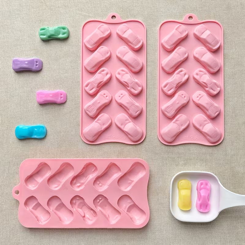 Sports Racing Car Silicone Mold for Chocolate Jelly Candy Gummies and Cake Decoration