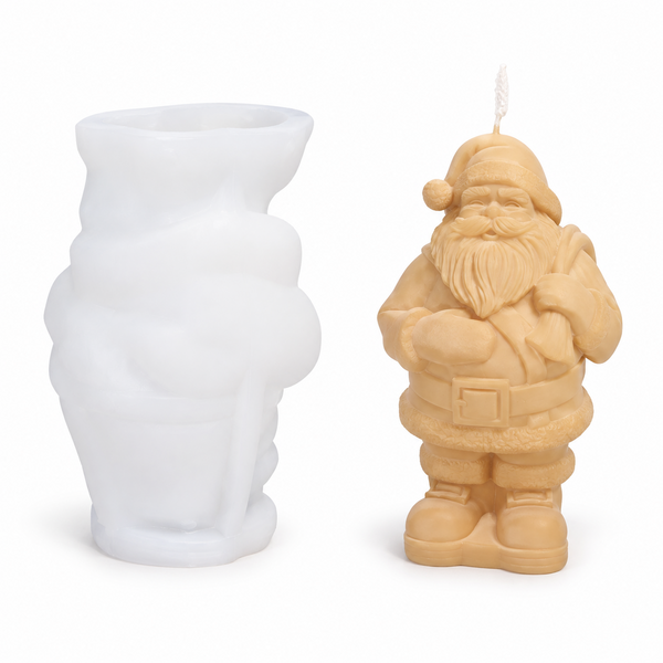 3D Christmas Santa Claus Silicone Candle Mould for Candles Festive Decor and Gifts