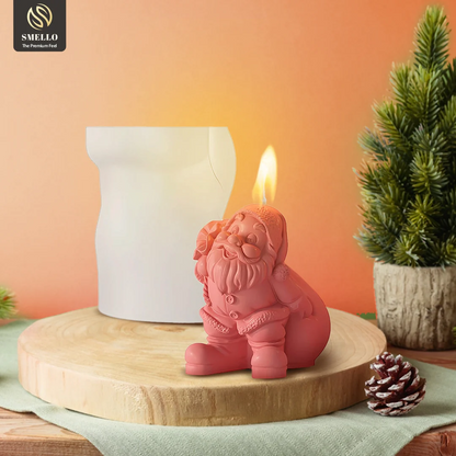 3D Santa Claus Silicone Candle Mould for Christmas DIY Wax Candles Festive Decor