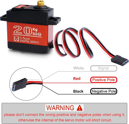 20kg DS3218 Servo DC4.8-6.8V High Torque 270 Degree Waterproof Full Metal Gear