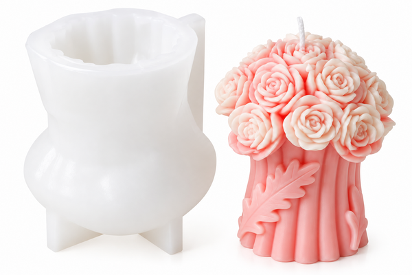 3D Rose Bouquet Candle Mold DIY Candle Making Floral Decorations & Handmade Gifts