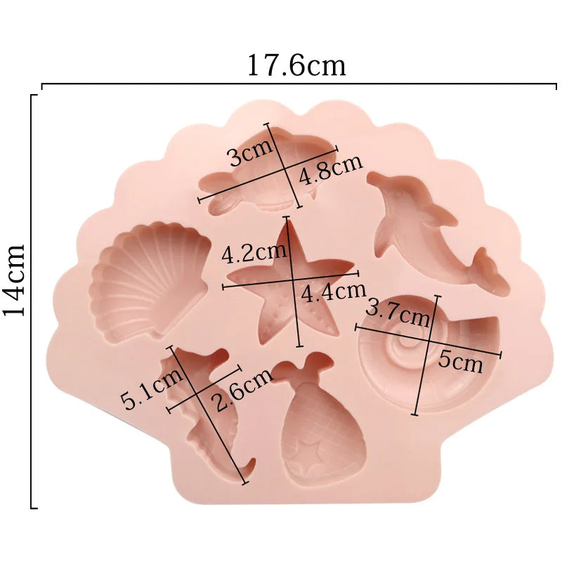 7 Cavity Ocean Animal Chocolate Candy & Entremet Mould