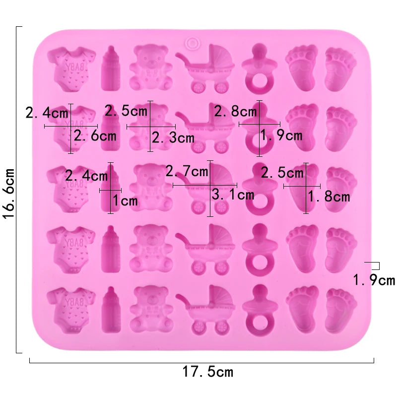 35 Cavity Baby Shower Silicone Mold Jelly Gummy Cake & Cupcake Decoration