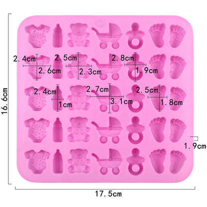35 Cavity Baby Shower Silicone Mold Jelly Gummy Cake & Cupcake Decoration