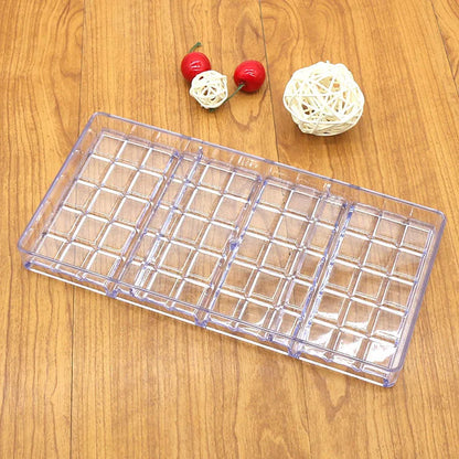 4 Cavity Bar Grid Chocolate Mould Transparent Plastic Bar Tray for DIY Candy Cookies