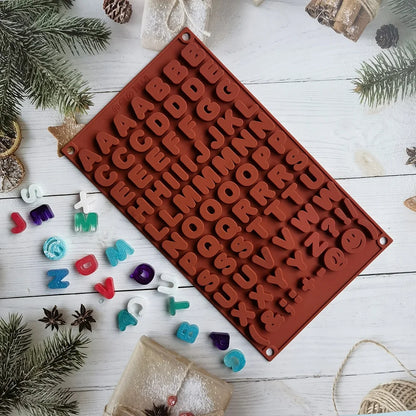 Alphabet Letter Silicone Mold for Fondant Candy Cake Decoration Cookies & DIY Desserts