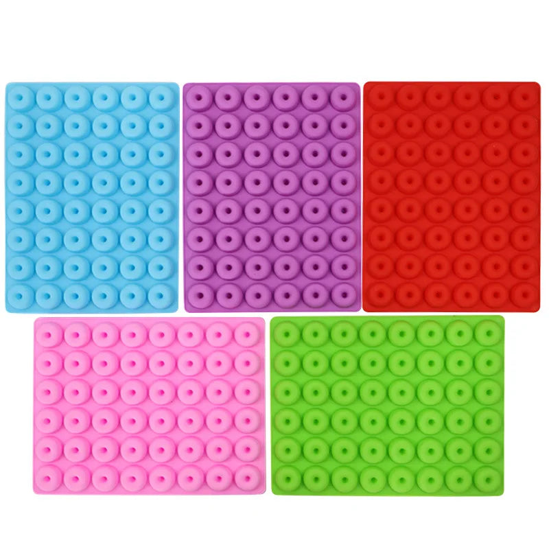 48 Cavity Mini Donut Silicone Mould for Chocolate Candy Jelly Baking