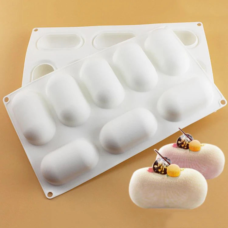 3D Oval Silicone Cake Mold for Chocolate Cake Pastry Pudding Jelly & Baking