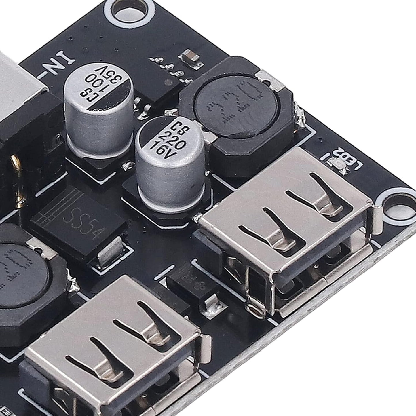 2 WAY 12V 24V to QC3.0 Fast Charge Dual USB Charging Board Step-Down Module