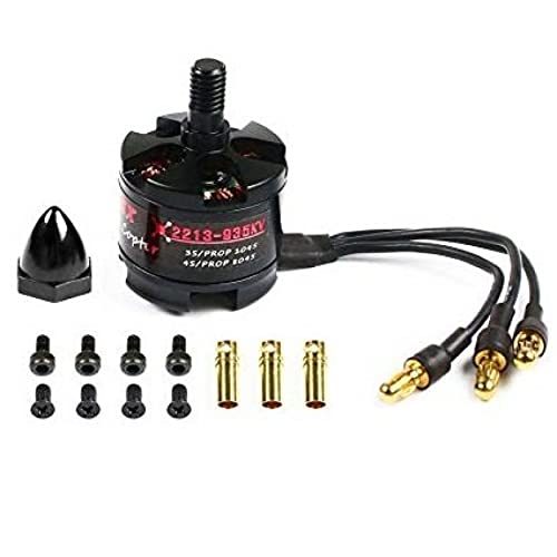 EMAX MT2213 935KV Brushless DC Motor – BLACK Cap (CW) with 1045 Propeller Combo