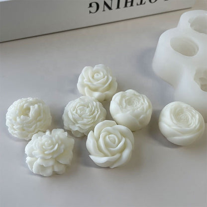 7 Cavity 3D Rose Flower Silicone Mould for Candle Making Soap Making Resin Art