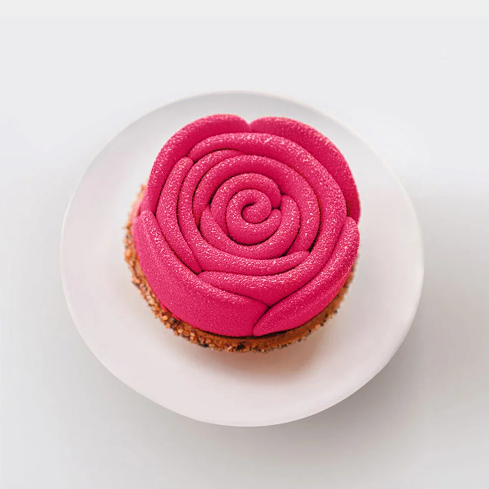 6 Cavity 3D Rose Flower Silicone Mould Chocolate Jelly Pudding Ice Cream & Frozen Desserts