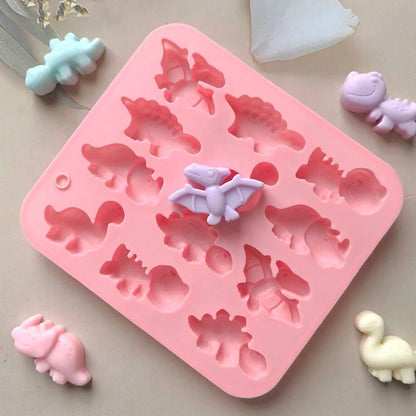 3D Dinosaur Silicone Mold Cute Dinosaur Chocolate Candy Jelly Soap Candle