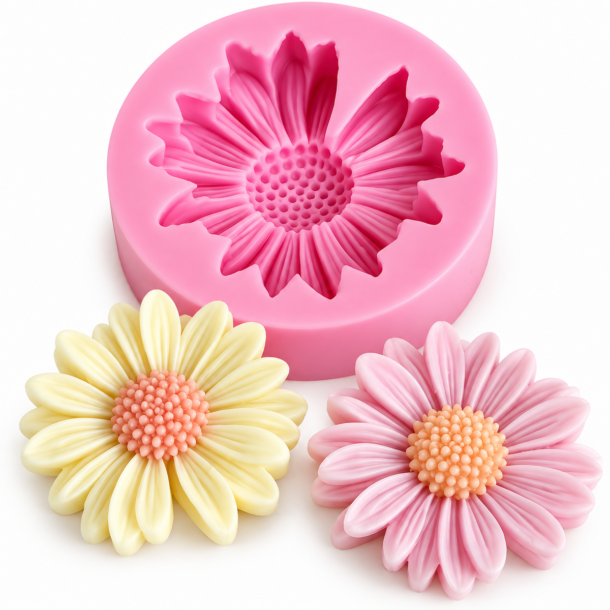 3D Daisy Flower Silicone Mould for Candle Making Soap Resin Art & DIY Crafts