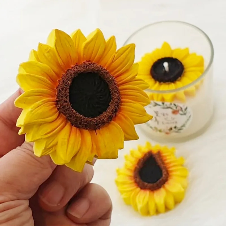 3D Sunflower Silicone Mould for Cake Decoration Fondant Chocolate Soap