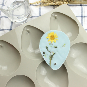 6 Cavity Water Drop Silicone Candle Mould for DIY Candles Aroma Wax Tablets and Floral Crafts