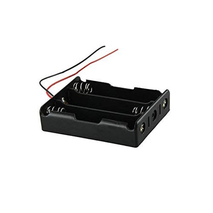 Black Plastic Storage Box Case Holder For Battery 3 x 18650 Cell Box, Without Cover