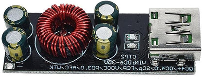 3518 6-35V QC4.0 QC3.0 USB Type-C Quick Charge Module Step Down Buck Boost Converter Module for Mobile Phone with 24AWG Wire