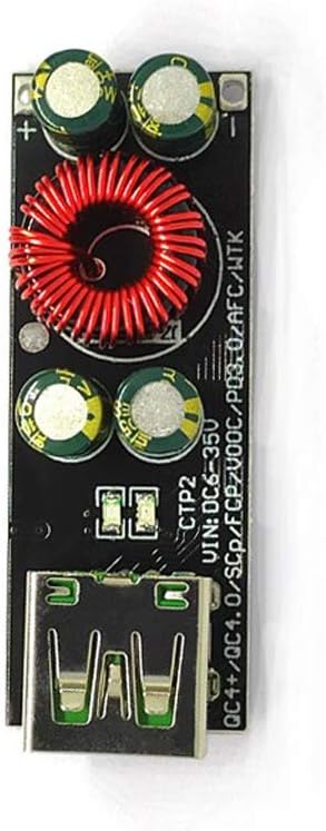 3518 6-35V QC4.0 QC3.0 USB Type-C Quick Charge Module Step Down Buck Boost Converter Module for Mobile Phone with 24AWG Wire