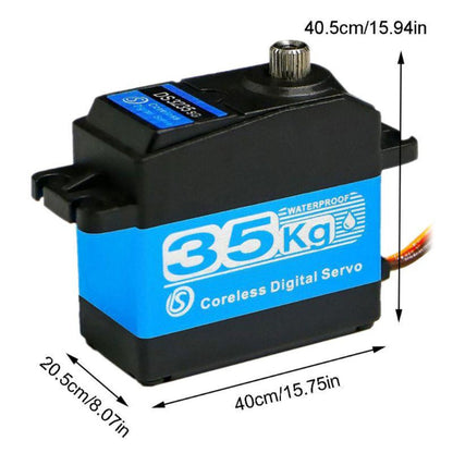 35kg high Torque Coreless Motor servo Metal Gear Digital and Stainless Steel Gear servo arduino servo for Robotic DIY,RC car (Control Angle 180°)