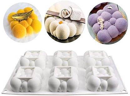 6 Cavity 3D Bubble Cloud Silicone Cake Mold Chocolate Pastry Jelly  Dessert Decoration