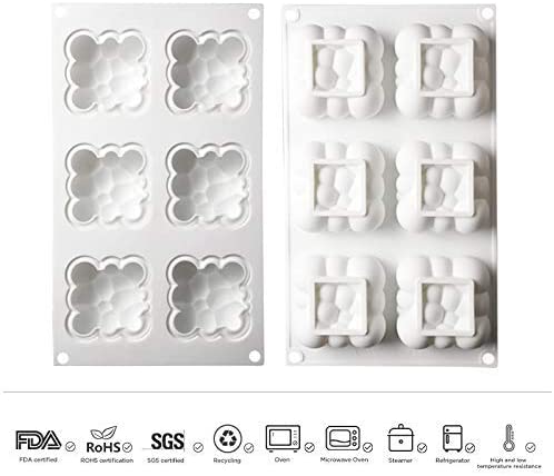 6 Cavity 3D Bubble Cloud Silicone Cake Mold Chocolate Pastry Jelly  Dessert Decoration