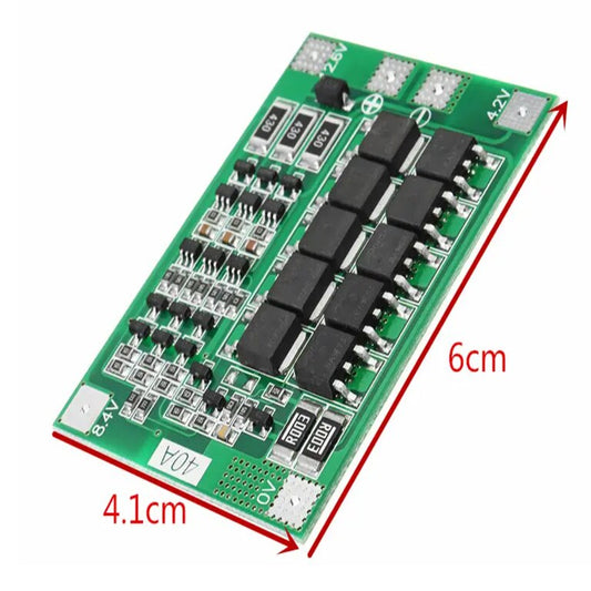 3S 40A BMS 11.1V 12V 12.6V 18650 Lithium Battery Protection Board with Balance Li-ion Lithium Battery Charger PCB BMS Lipo Cell Module for Drill Motor