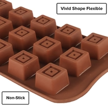 15 Cavity Square Chocolate Silicone Mold for Candy Chocolate Mousse Cake Decoration & Dessert Making