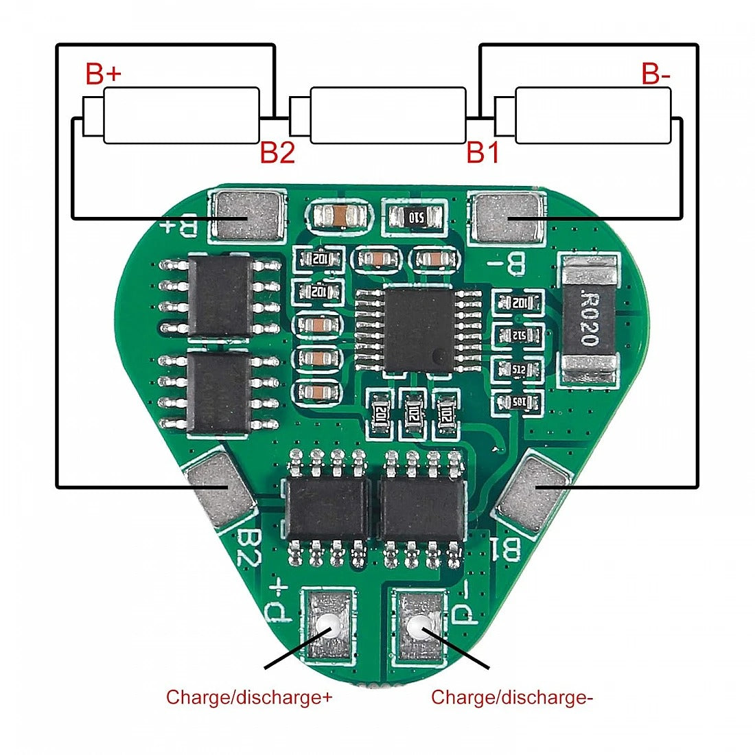 3S 12V 11-12.6V BMS 18650 Lithium Battery Protection Board LZ-18650-3S 12V