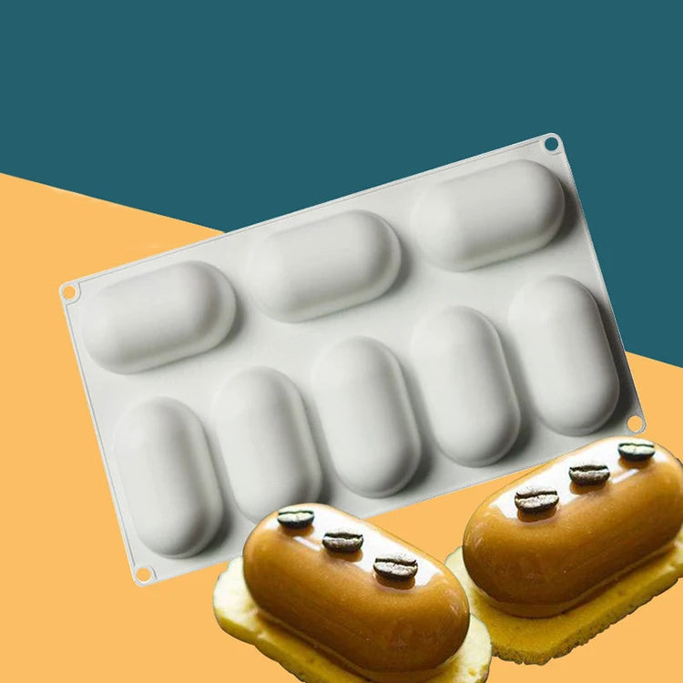 3D Oval Silicone Cake Mold for Chocolate Cake Pastry Pudding Jelly & Baking