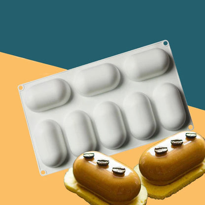 3D Oval Silicone Cake Mold for Chocolate Cake Pastry Pudding Jelly & Baking
