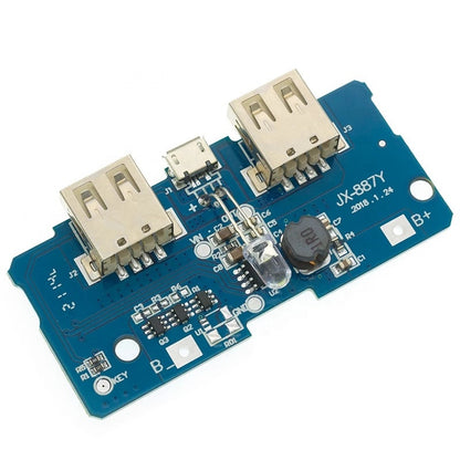DIY Power Bank Module with Dual USB Output- 3.7V to 5V 2A with 18650 LiPo Charger
