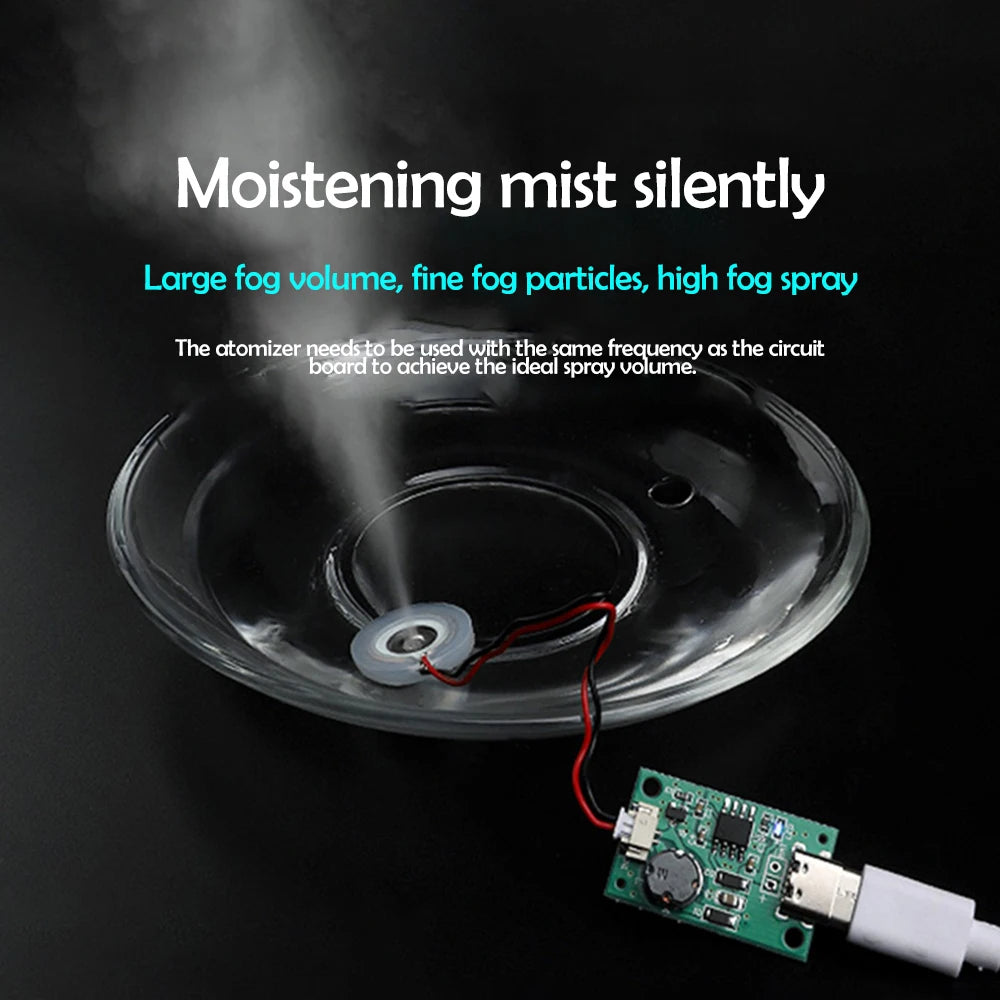 Module TYPE C USB Humidifier Atomization Plate Circuit Board Atomization Module with Timing Switch for Home for Family MIST MAKER FOGGER MODULE