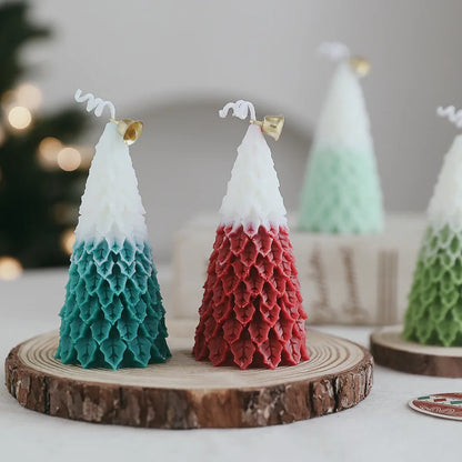 3D Christmas Pine Tree Silicone Candle Mould for DIY Holiday Decorations and Handmade Gifts