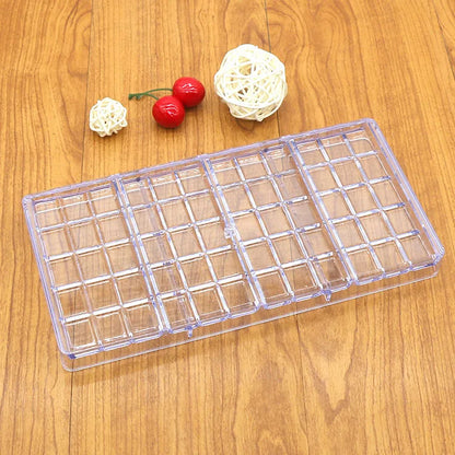 4 Cavity Bar Grid Chocolate Mould Transparent Plastic Bar Tray for DIY Candy Cookies