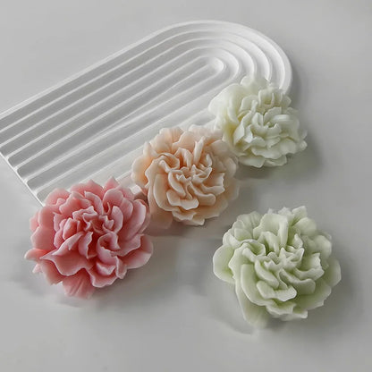 3D Ruffled Peony Flower Silicone Mould for Candle Making Soap Making Resin Art