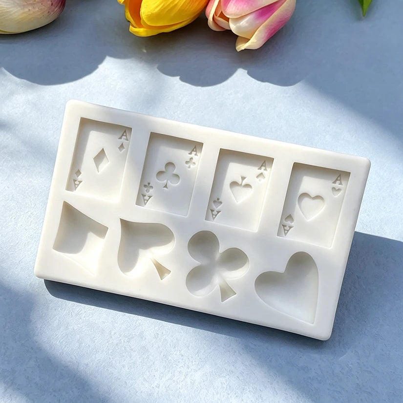 Poker Playing Card Silicone Mould Chocolate Candy Fondant Cake Decoration
