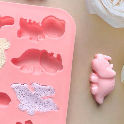 3D Dinosaur Silicone Mold Cute Dinosaur Chocolate Candy Jelly Soap Candle