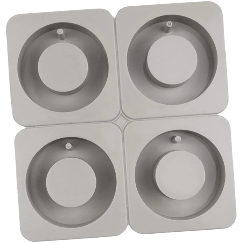4 Cavity Round Silicone Mould for Resin Art Wax Sachets Soap Making Candle Crafts